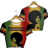 Angela Davis Rasta Freedom Croptop T Shirt